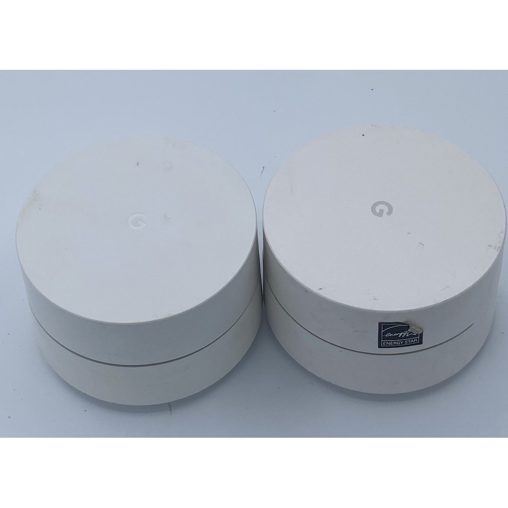 Google Wifi AC-1304 1 Port 1200Mbps Wireless Mesh Router Extender (Set of 2)